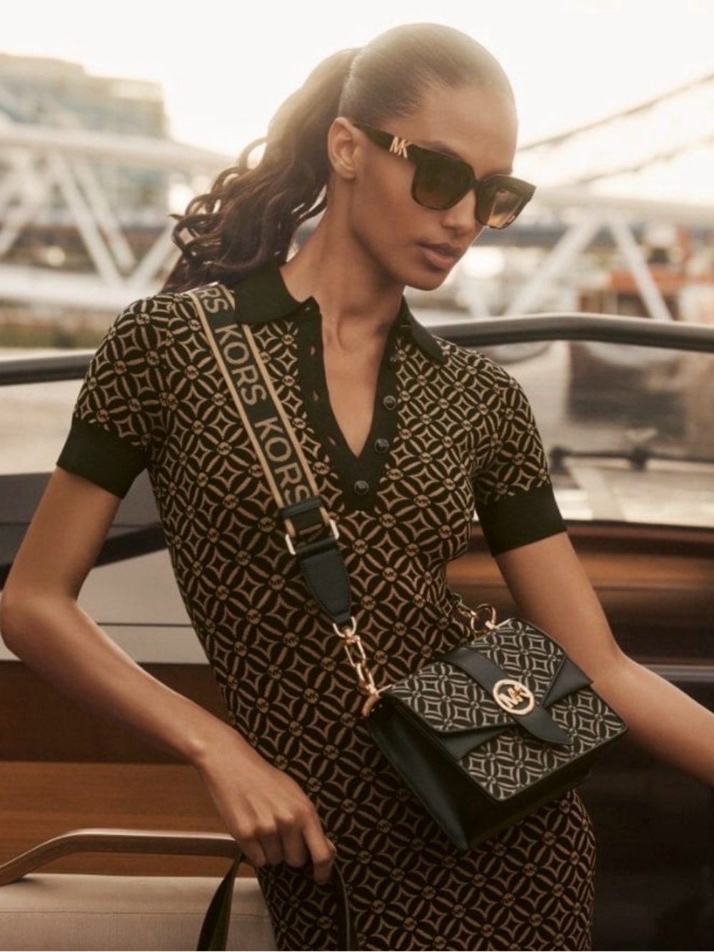 Michael Kors Logo Jacquard Polo Dress - Picture 6 of 6